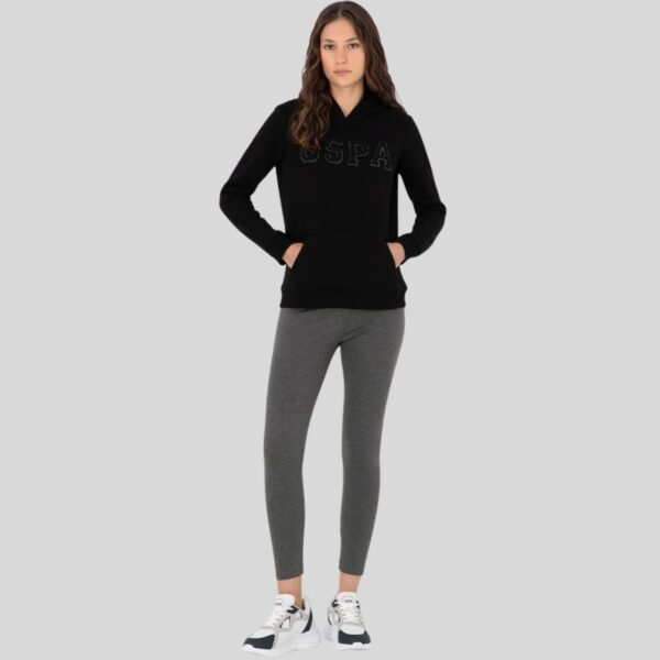 Women's Black Basic Hooded Sweatshirt