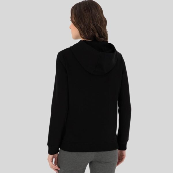 Women's Black Basic Hooded Sweatshirt