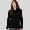 Women's Black Basic Hooded Sweatshirt