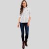 Women's Off-White Long-Sleeve Shirt