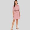 Women's Red Striped Woven Dress