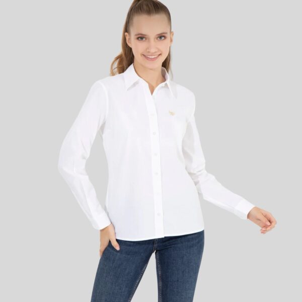 Woman’s White Long Sleeve Basic shirt