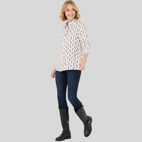 Women's Burgundy Long-Sleeve Shirt
