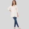 Women's Off-White Long-Sleeve Shirt
