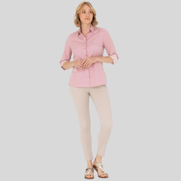 Women's Pink Long-Sleeve Shirt