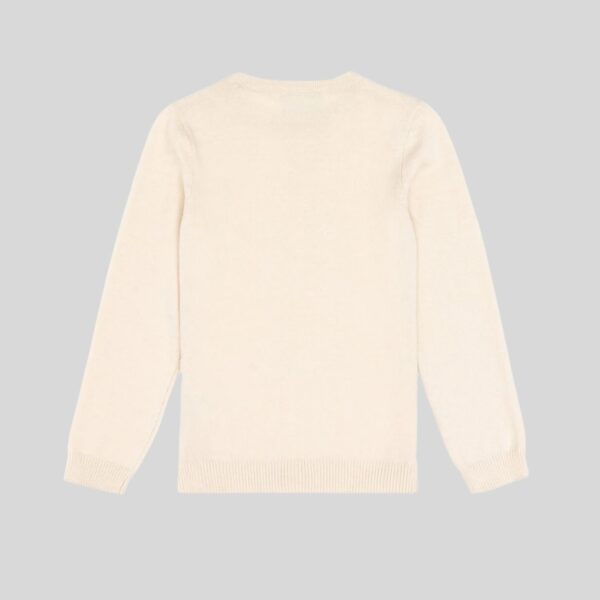 Girls cream crew Neck Basic sweater