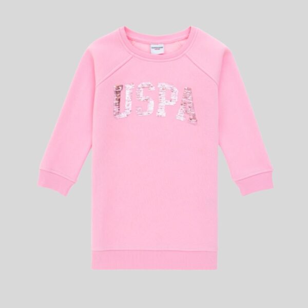 Girl's Pink Knitted Dress