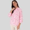 Women's Pink Long-Sleeve Shirt