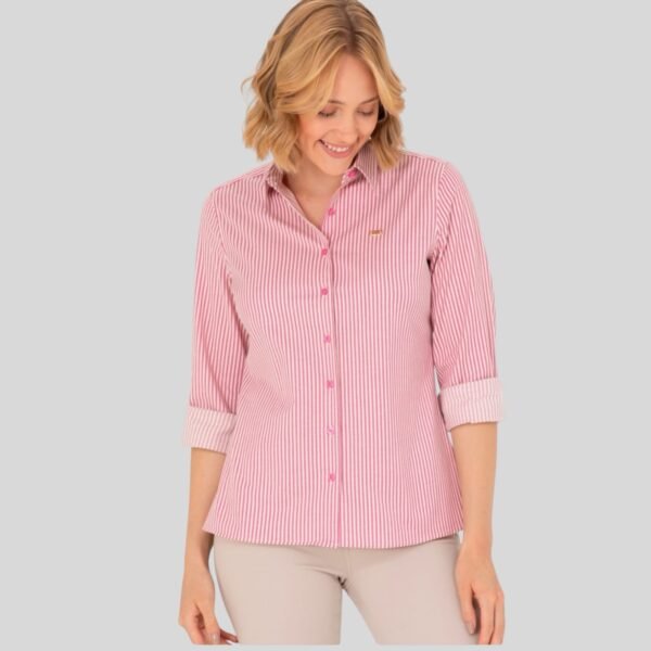Women's Pink Long-Sleeve Shirt