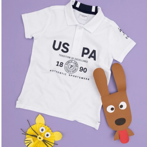 Boys white polo T-shirt