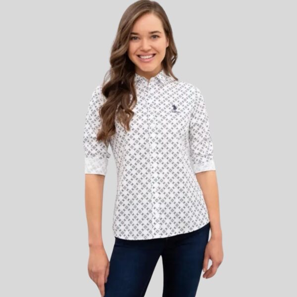 Women's Off-White Long-Sleeve Shirt