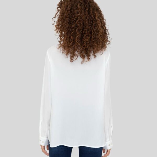 Women's Cream Long-Sleeve Tunic Shirt
