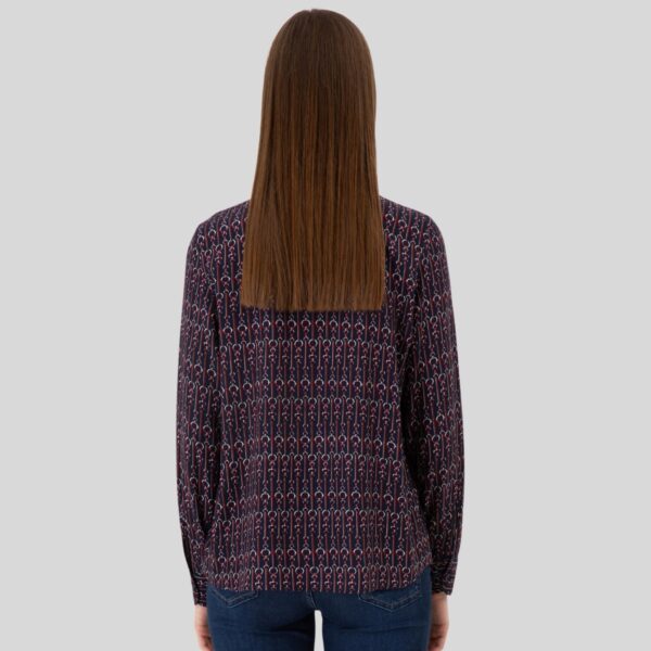Women's Navy Blue Long-Sleeve Shirt