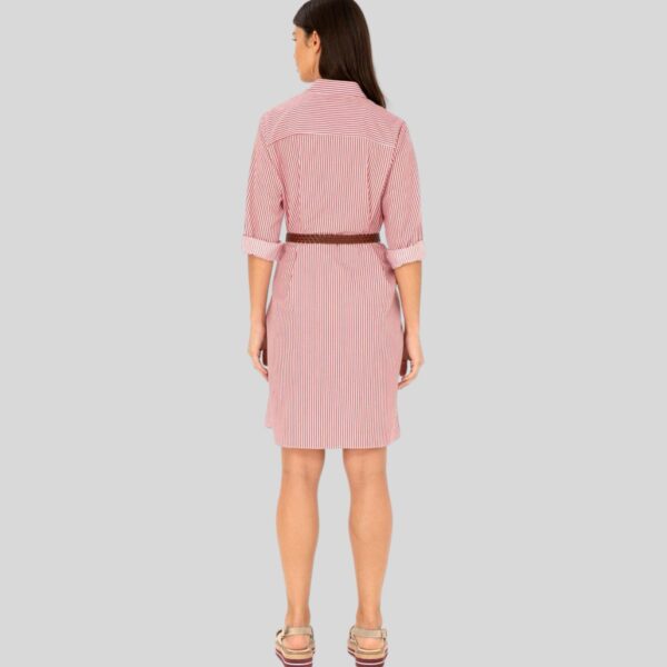 Women's Red Striped Woven Dress