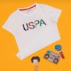 Boys white crew Neck T-shirt