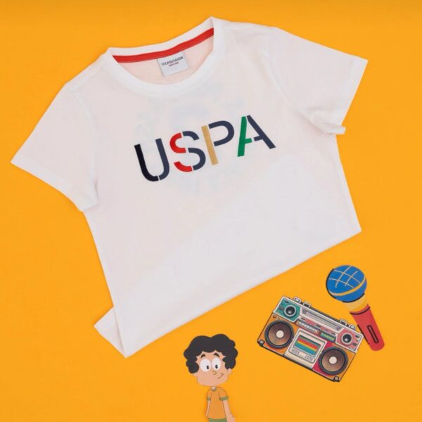 Boys white crew Neck T-shirt