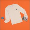 Girls cream crew Neck Basic sweater