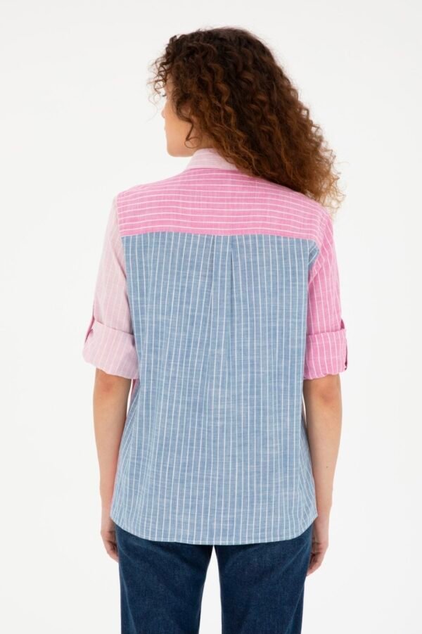 USPA Women's Pink Long Sleeve Shirt