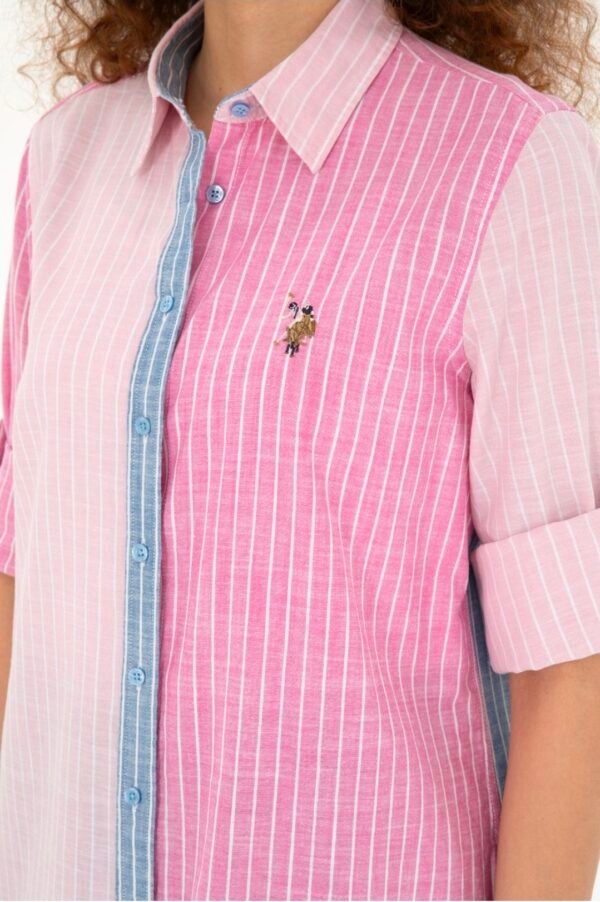 USPA Women's Pink Long Sleeve Shirt