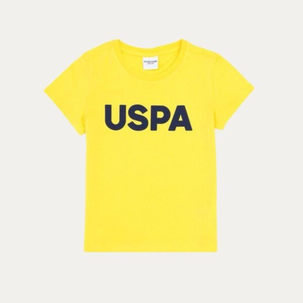u-s-polo-assn-women-shirts-1-26 Boys' Yellow Basic Crew Neck T-Shirt