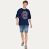 Men's Navy Crew Neck Oversize T-Shirt