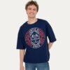 Men's Navy Crew Neck Oversize T-Shirt