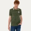 Men's Khaki Polo Collar T-Shirt