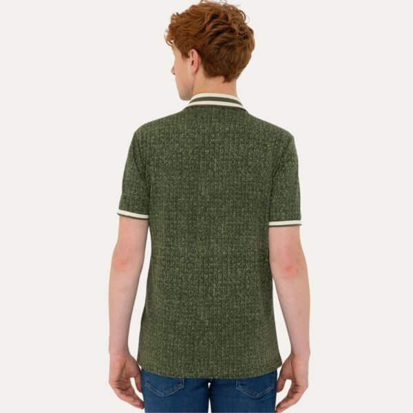 Men's Khaki Polo Collar T-Shirt