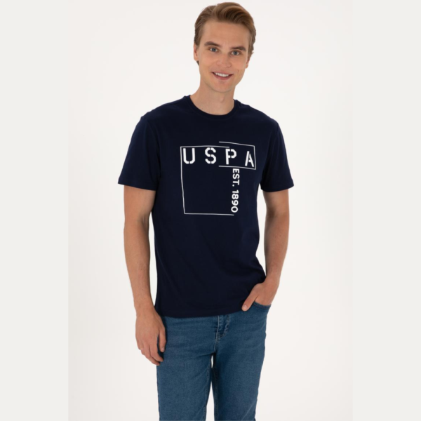 Men's Regular Fit Navy Crew Neck T-Shirt