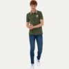 Men's Khaki Polo Collar T-Shirt