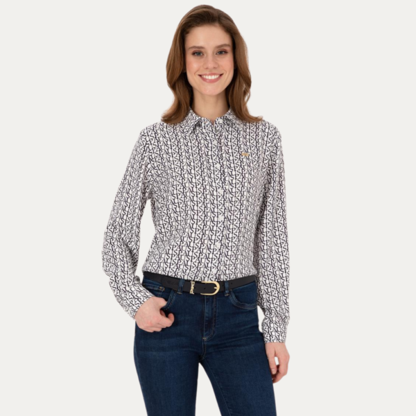 u.s. polo assn women shirts (16) Women's White Long-Sleeve Shirt