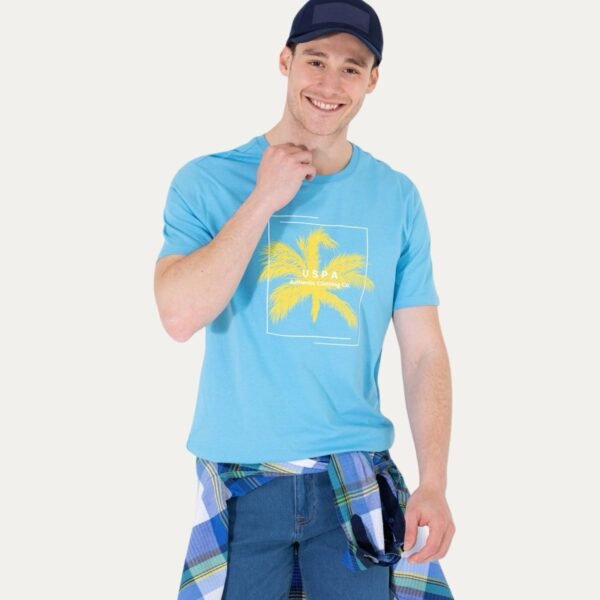 Men's Turquoise Crew Neck T-Shirt