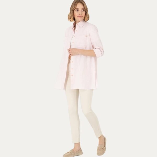 Women's Powder Pink Long-Sleeve Shirt