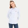 Women's Light Blue Long-Sleeve Basic Shirt