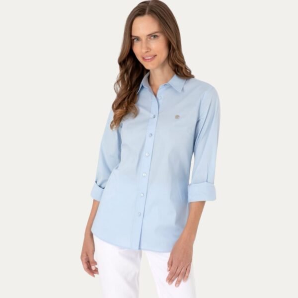 Light Blue Slim Fit Long-Sleeve Shirt