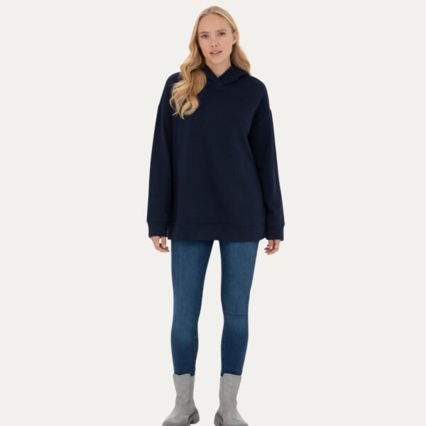 Women's Navy Hooded Sweatshirt