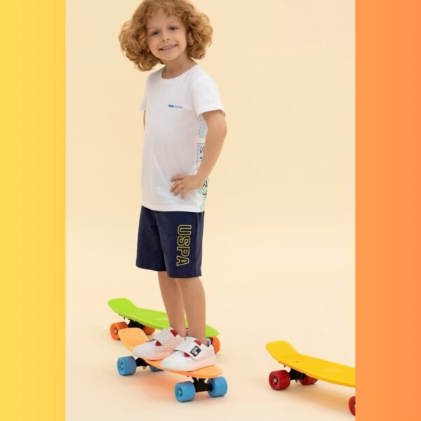 Kids White Crew Neck T-shirt