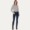 Women's Navy Blue Long-Sleeve Shirt