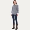 Women's Navy Striped Long-Sleeve Tunic Shirt