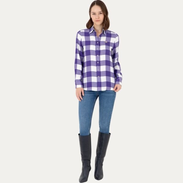 Women's Purple Long-Sleeve Shirt