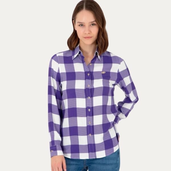 Women's Purple Long-Sleeve Shirt