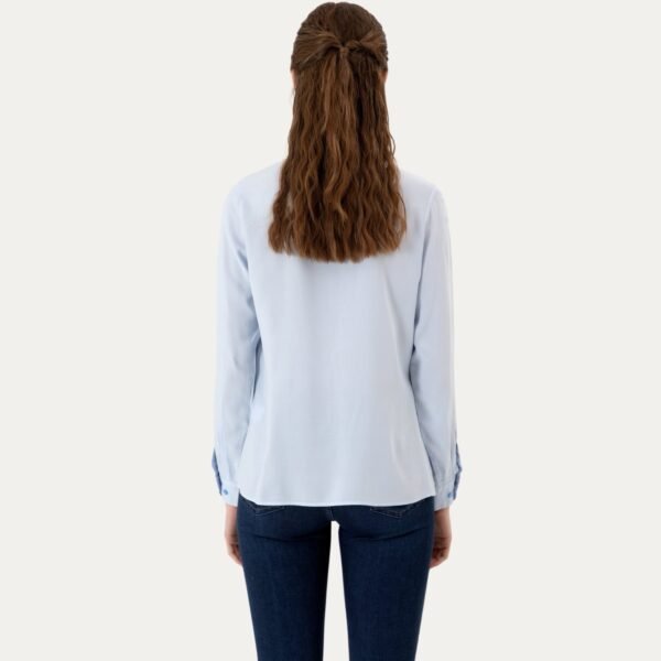Women's Light Blue Long-Sleeve Shirt