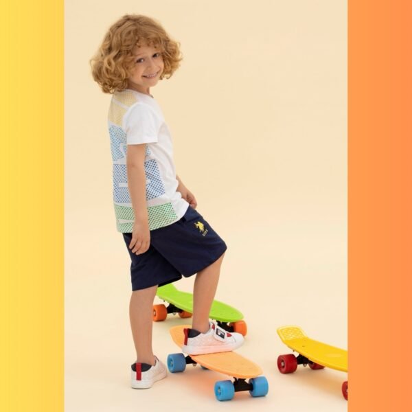 Kids White Crew Neck T-shirt