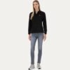Women's Black Long-Sleeve Basic Shirt