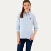 Women's Light Blue Long-Sleeve Shirt
