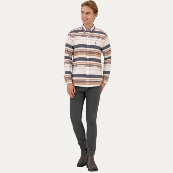 Men's Camel Long-Sleeve Shirt