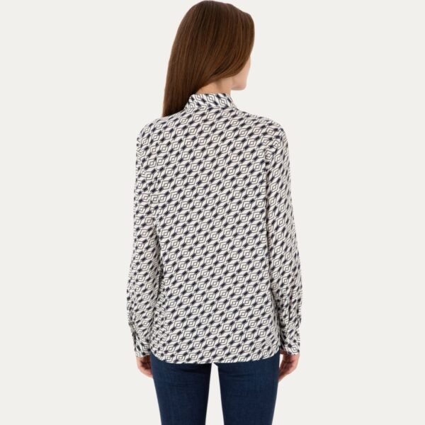 Women's Navy Blue Long-Sleeve Shirt